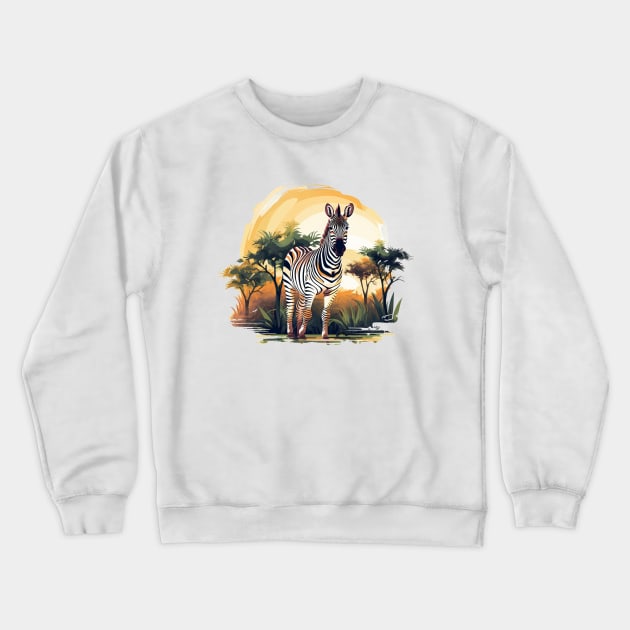 Zebra Lover Crewneck Sweatshirt by zooleisurelife